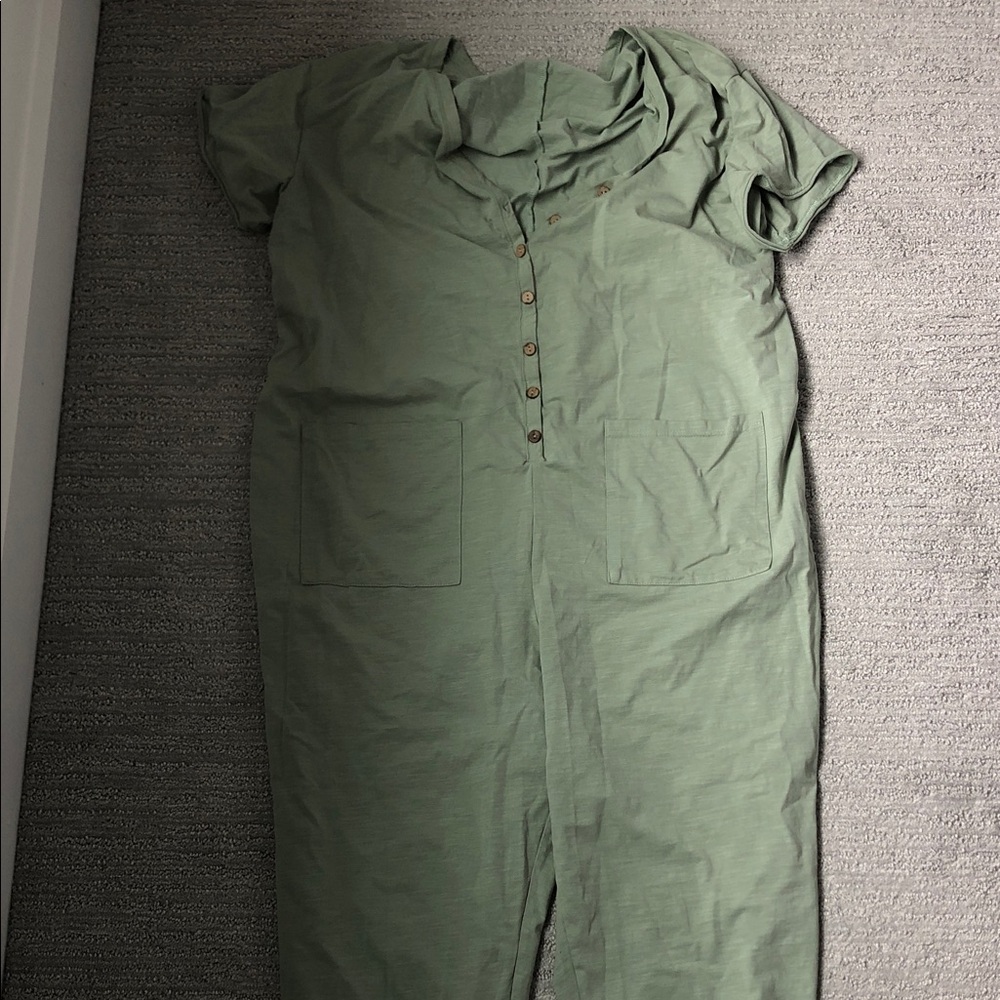 Relaxed Sage Green Women's Jumpsuit